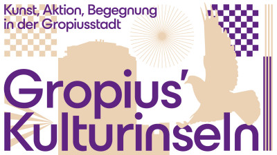 Grafik von Gropiusstadt Kulturinseln mit dem Text 