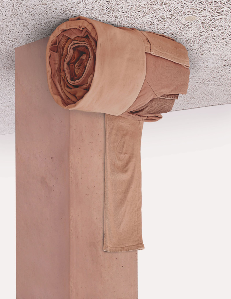 Volute von Stoff gemacht