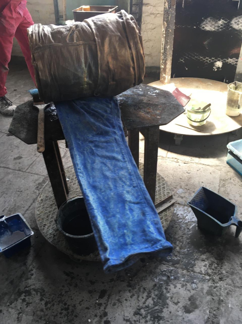 Prozess der Voluten in der Gießerei