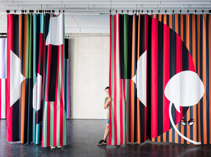 Child with a "Art in Architecture" project at the Elbe School