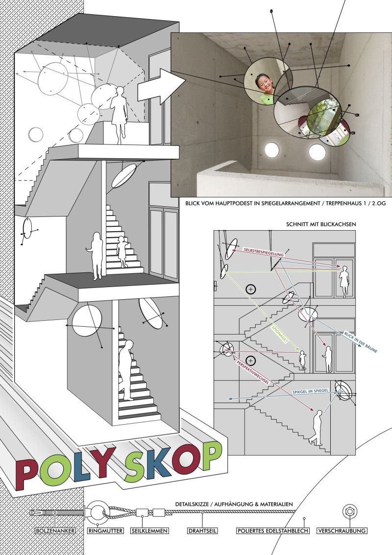 Entwurf des Kunst am Bau Werkes Polyskop