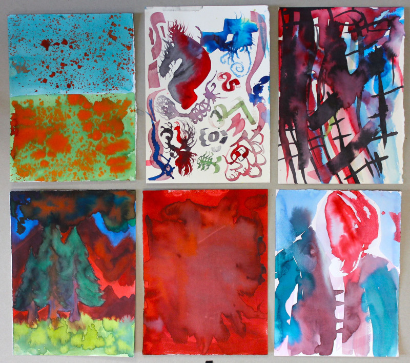 Zeichnungen von Kindern zum Thema Vulkangarten